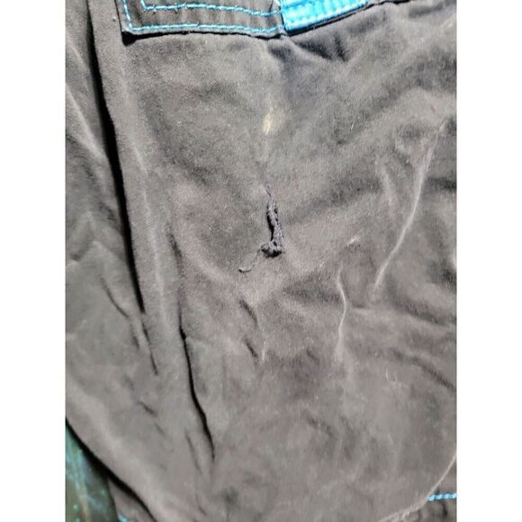 Tripp NYC Mens Shorts M Black Blue Chains Goth Zip Off Goth Punk Cargo Bondage - Picture 7 of 9